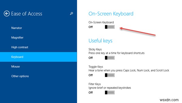 ตัวเลือกและการตั้งค่าแป้นพิมพ์บนหน้าจอของ Windows ใน Windows 11/10 