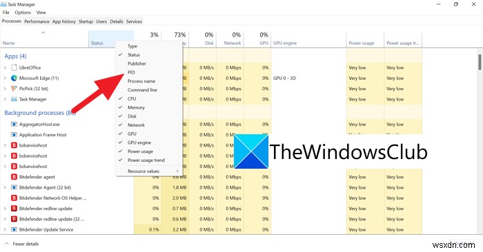 วิธีค้นหา Application Process ID บน Windows 11/10 