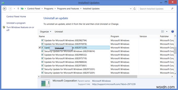 วิธีถอนการติดตั้ง Windows Updates ใน Windows 11/10 