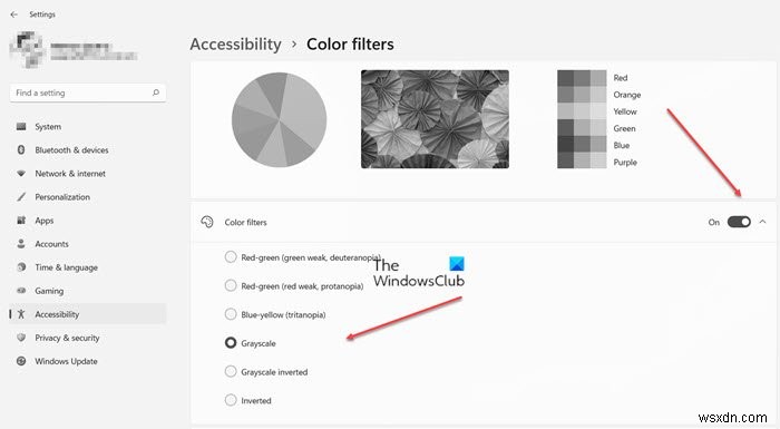 วิธีปิดหรือเปิดโหมด ColorBlind ใน Windows 11/10 