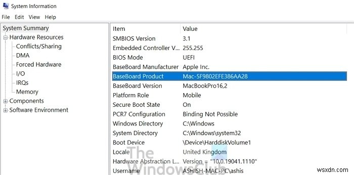 จะค้นหาเมนบอร์ดที่คุณมีในพีซีที่ใช้ Windows 10/11 ได้อย่างไร 