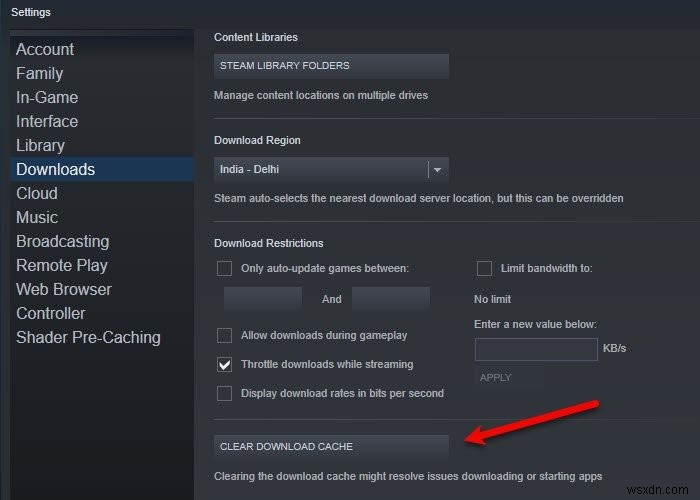 แก้ไขโฟลเดอร์ไลบรารี Steam ใหม่ต้องเขียนได้ผิดพลาด 