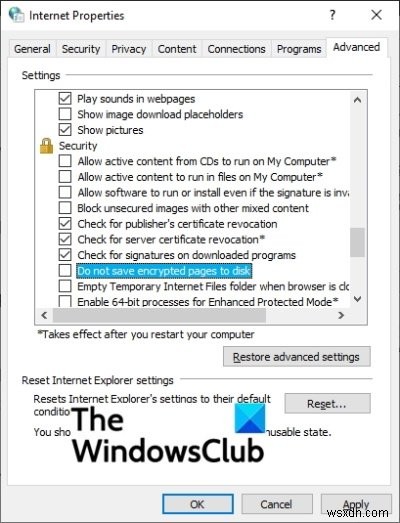 แก้ไขข้อผิดพลาด INET_E_DOWNLOAD_FAILURE ใน Microsoft Edge บน Windows 10 