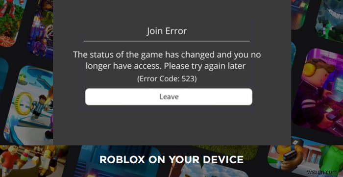 แก้ไข Roblox Error Code 523 ใน Windows 11/10 