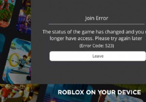 แก้ไข Roblox Error Code 523 ใน Windows 11/10 
