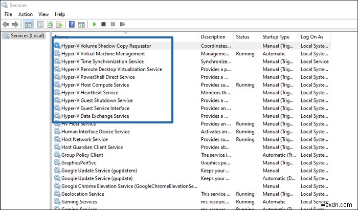 Virtual Machine Management ไม่มีอยู่ในเครื่องนี้ 