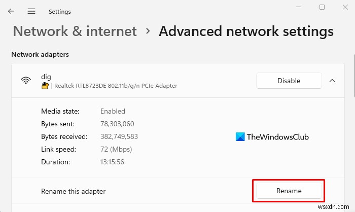 วิธีเปลี่ยนชื่ออะแดปเตอร์เครือข่าย WiFi บน Windows 11 