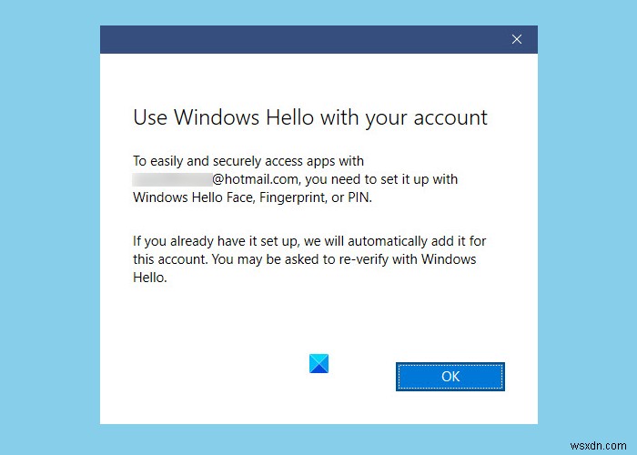 วิธีปิดการใช้งานพรอมต์ Windows Hello โดยใช้ GPEDIT หรือ REGEDIT 