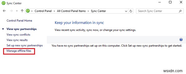 วิธีกำหนดค่าไฟล์โดยใช้ Windows Sync Center ใน Windows 11/10 