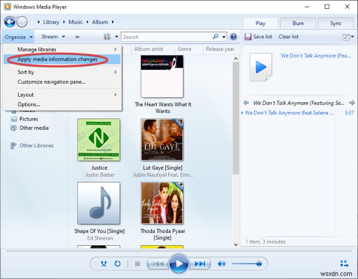 วิธีดาวน์โหลดและเพิ่มชื่อเพลงใน Windows Media Player 