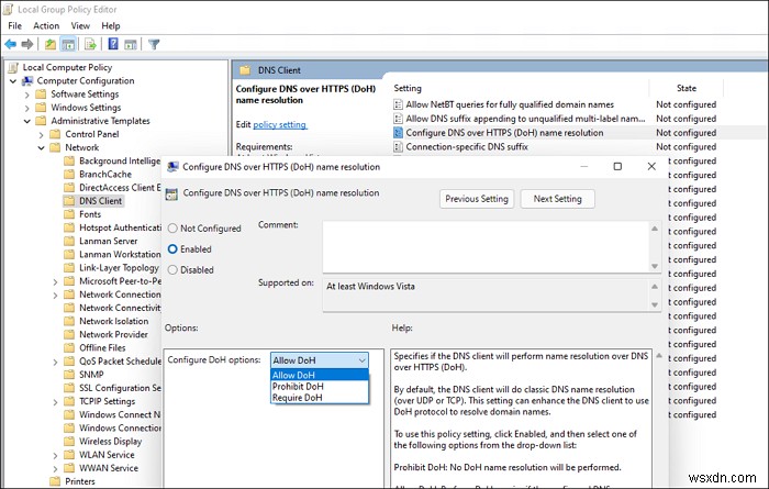 วิธีใช้ DNS ผ่านคุณสมบัติความเป็นส่วนตัว HTTPS ใน Windows 11 