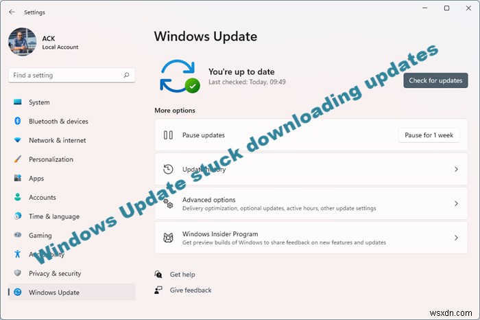 Windows Update หยุดดาวน์โหลดการอัปเดตใน Windows 11/10 