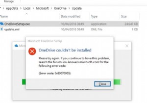 แก้ไขรหัสข้อผิดพลาด 0x80070005 ใน OneDrive 