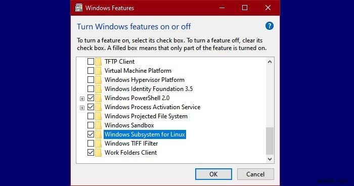 แก้ไขปัญหาระบบย่อย Windows สำหรับข้อความแสดงข้อผิดพลาดและรหัส Linux 