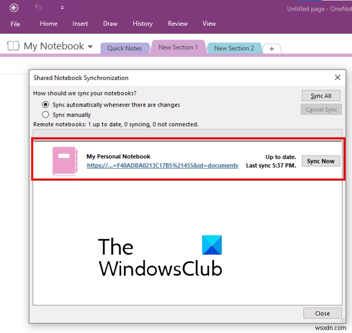 แก้ไขข้อผิดพลาด OneNote 0xE0000007 เราพบปัญหาในการซิงค์สมุดบันทึกของคุณ 