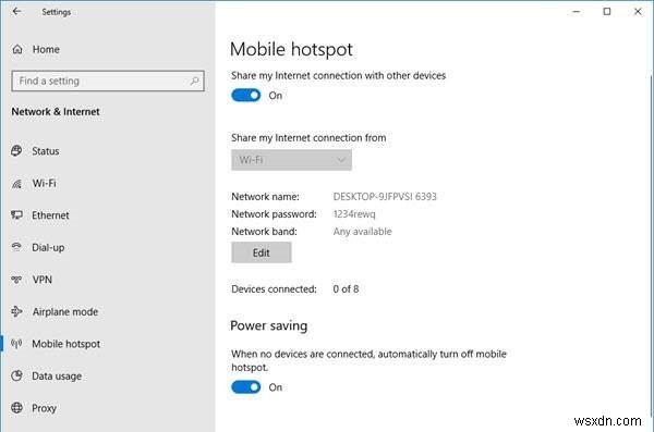 วิธีหยุด Mobile Hotspot ไม่ให้ปิดใน Windows 11/10 