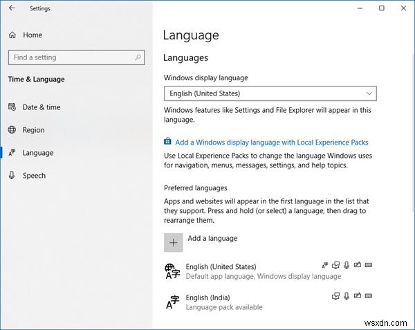 วิธีเปลี่ยนภาษาใน Windows 11/10 