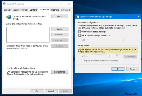 แก้ไข Windows ไม่สามารถตรวจพบการตั้งค่าพร็อกซีของเครือข่ายนี้โดยอัตโนมัติ 