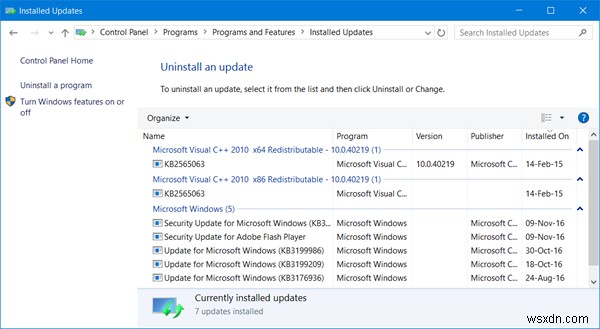 จะค้นหาประวัติการอัปเดต Windows ของคุณได้ที่ไหนใน Windows 11/10 