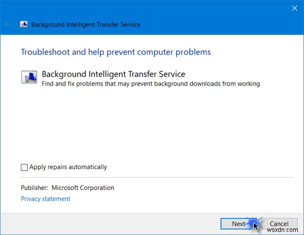พื้นหลัง Intelligent Transfer Service หยุดทำงานและไม่ทำงานใน Windows 11/10 