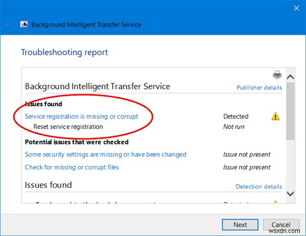 พื้นหลัง Intelligent Transfer Service หยุดทำงานและไม่ทำงานใน Windows 11/10 