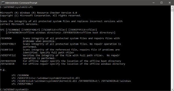 วิธีเรียกใช้ sfc /scannow System File Checker บนไดรฟ์ภายนอก 