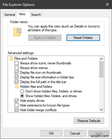 วิธีเปิดตัวเลือก File Explorer ใน Windows 11/10 