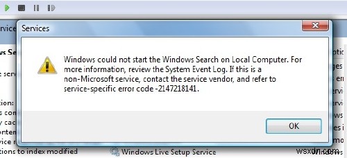 Windows Search Indexer หยุดทำงานและถูกปิด การค้นหาล้มเหลวในการเริ่มต้นใน Windows 11/10 