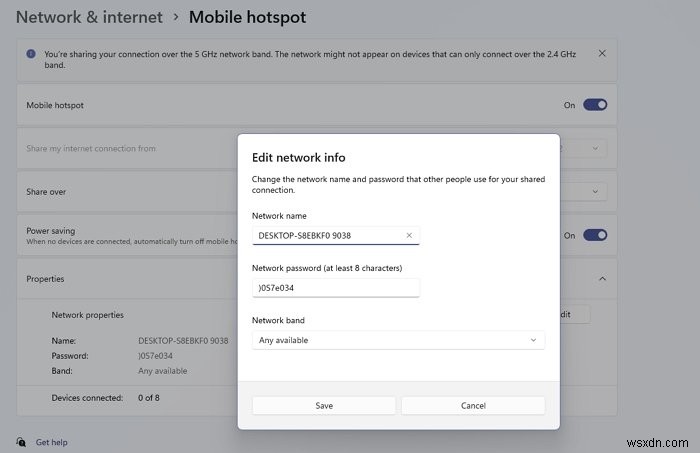 Mobile Hotspot ไม่ทำงานใน Windows 11/10 