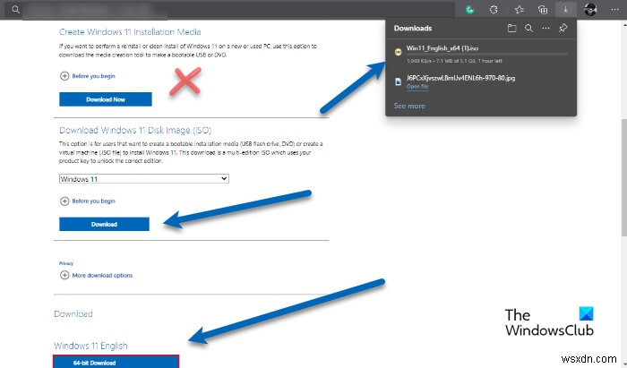 วิธีดาวน์โหลด Windows 11/10 ISO โดยไม่ต้องใช้ Media Creation Tool 