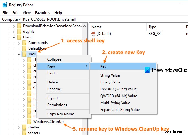 วิธีเพิ่ม Disk Cleanup เพื่อคลิกขวาที่เมนูบริบทของฮาร์ดไดรฟ์ใน Windows 10 