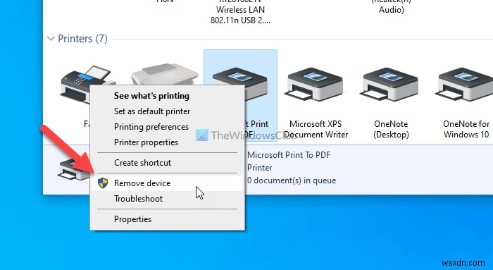 วิธีแสดงหรือซ่อน Microsoft Print เป็นเครื่องพิมพ์ PDF ใน Windows 111/10 