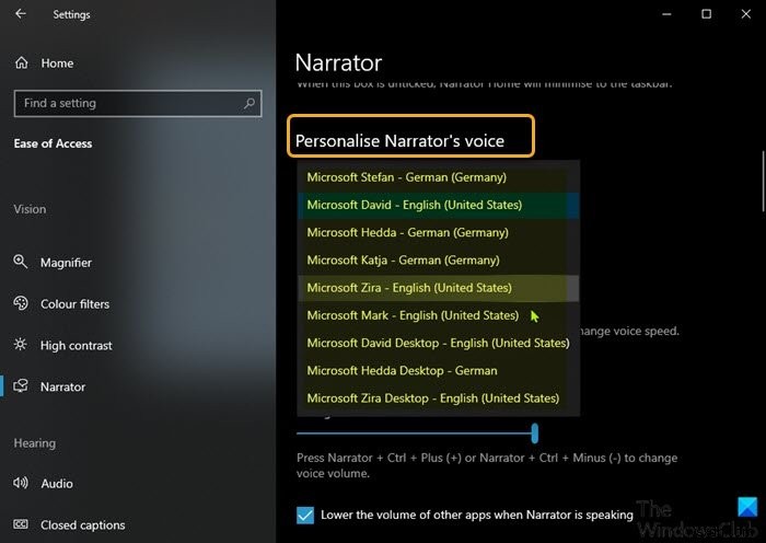 วิธีกำหนดการตั้งค่าโปรแกรมผู้บรรยายใน Windows 10 