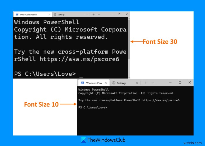 วิธีเปลี่ยนขนาดแบบอักษรและน้ำหนักแบบอักษรสำหรับโปรไฟล์ Windows Terminal ใน Windows 10 