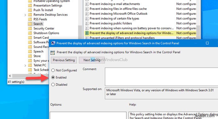 วิธีปิดการใช้งานตัวเลือกการจัดทำดัชนีการค้นหาขั้นสูงใน Windows 10 