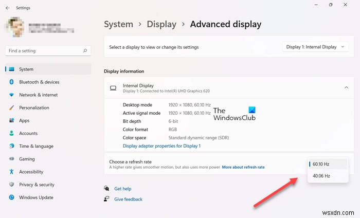 วิธีเปิดใช้งาน Variable Refresh Rate สำหรับเกมใน Windows 11/10 