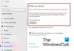 วิธีปิดการใช้งานตัวเลือก Find my Device ในการตั้งค่า Windows 11/10 
