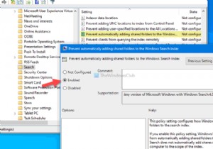 วิธีป้องกันไม่ให้ Windows เพิ่มโฟลเดอร์ที่แชร์ไปยังดัชนีการค้นหาโดยอัตโนมัติ 