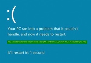 แก้ไขข้อผิดพลาด SYSTEM THREAD EXCEPTION NOT HANDLED (pci.sys) 