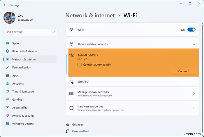 หยุด Windows 11/10 จากการเชื่อมต่อกับเครือข่าย Wi-Fi โดยอัตโนมัติ 