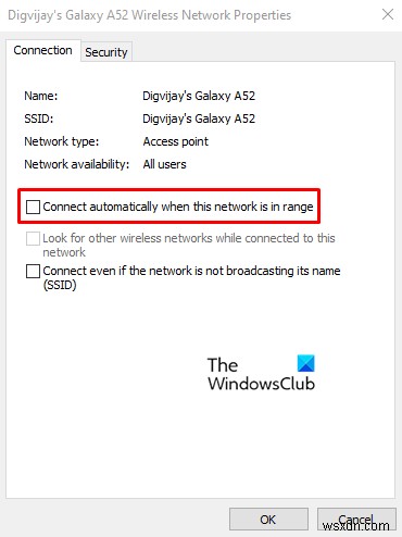 หยุด Windows 11/10 จากการเชื่อมต่อกับเครือข่าย Wi-Fi โดยอัตโนมัติ 