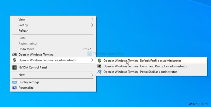 วิธีเพิ่ม Open Windows Terminal เป็นผู้ดูแลระบบในเมนูบริบท 