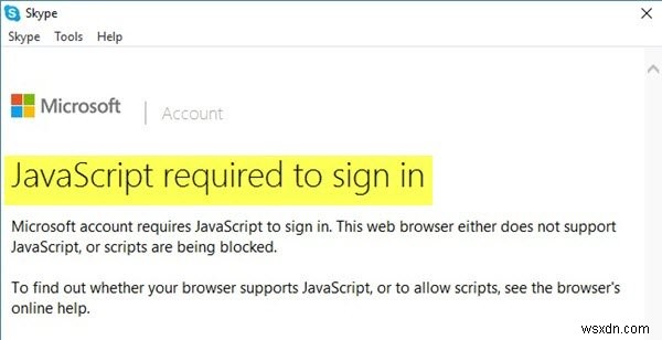 แก้ไข JavaScript ที่จำเป็นในการลงชื่อเข้าใช้ผิดพลาด เปิดใช้งาน JavaScript ในเบราว์เซอร์ของคุณ 