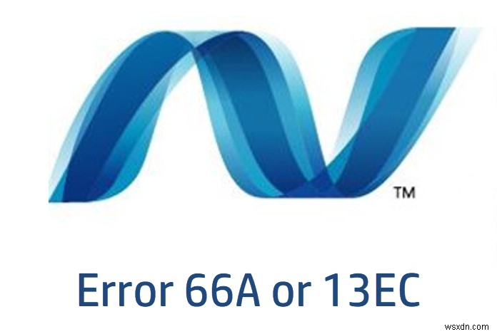 Windows Update Error 66A หรือ 13EC สำหรับ .NET Framework 
