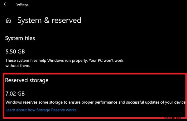 วิธีเปิดหรือปิดใช้งาน Reserved Storage ใน Windows 11/10 