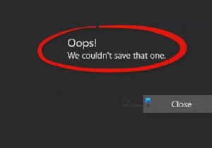 อ๊ะ! เราไม่สามารถบันทึกอันนั้นได้ - Windows 11/10 Photos App 