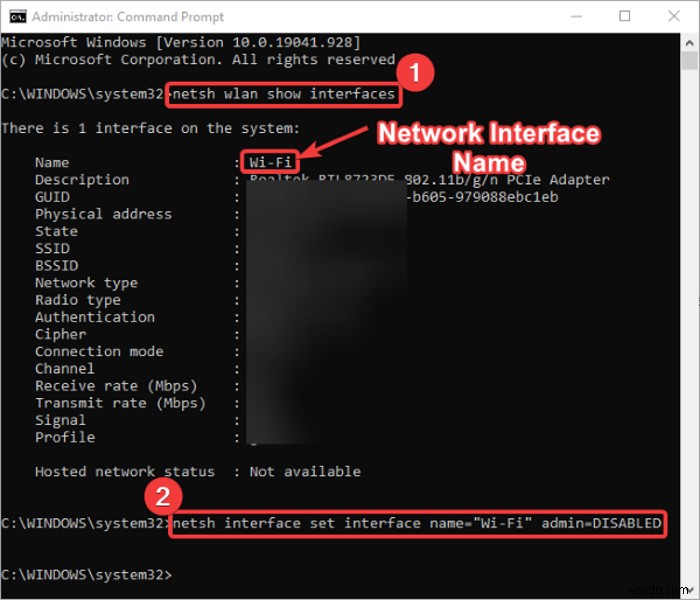 วิธีปิดการใช้งาน WiFi โดยใช้ CMD หรือ Powershell ใน Windows 10 