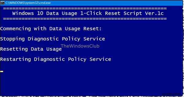 วิธีรีเซ็ตหรือล้างการใช้ข้อมูลใน Windows 11/10 