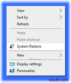 วิธีเพิ่มรายการ Create Restore Point ให้กับเมนูบริบทใน Windows 10 