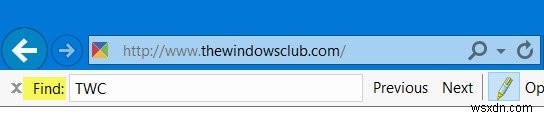 Ctrl+F ไม่ทำงานหรือแสดง Find On This Page ใน Windows 11/10 